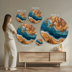 Drevený epoxidový obraz - Delta (UV tlač)