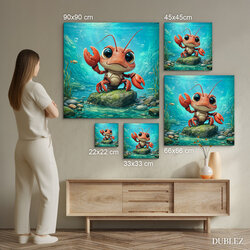 Drevený obraz pre deti - Červený rak 