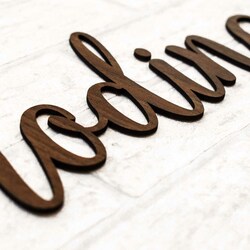 Dřevěný nápis na stěnu - Naše rodina | Ořech