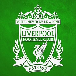 Wooden Club Logo on the Wall - Liverpool | White