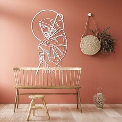 Modern Wall Art - Jesus - The Good Shepherd | White