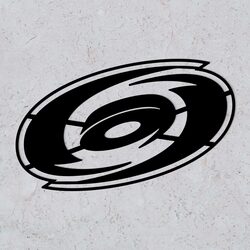 Dřevěný obraz - Logo Carolina Hurricanes | Černá