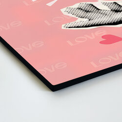 Štýlový pop-art obraz - Pink Love