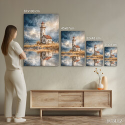 Drevený obraz ako maľovaný - Svetlo majáka