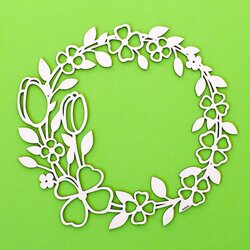 Spring Wreath for Doors - Tulips | White