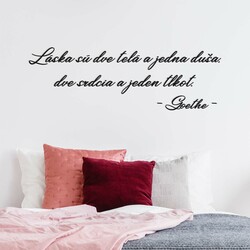 Drevená samolepka - Citát o láske | Čierna
