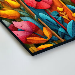 Pestrobarevný obraz květin