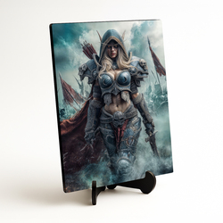 Dřevěný obraz z hry WoW - Bojovnice Sylvanas