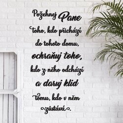 Křesťanský citát o Bohu na stěnu | Černá