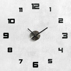 Nalepovacie hodiny z dreva - Victoria | Čierna