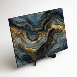 Abstraktný obraz - Zlaté žily mramoru