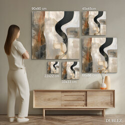 Abstract painting for the living room - Japandi