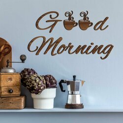 Wall Sticker - Good Morning | Walnut