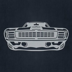 Drevená nálepka auto - Chevrolet Camaro | Strieborná