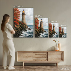 Wooden Wall Art - Lighthouse Over the Sea