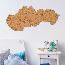 Korková mapa okresov Slovenska