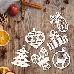 Vianočné dekorácie - Set 6 druhov po 4 ks (24ks)  | Topoľová preglejka