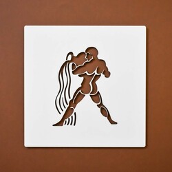 Fa dekoráció - Vízöntő | Fehér