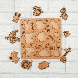 Drevená Montessori hračka - Zvieratká | Buk