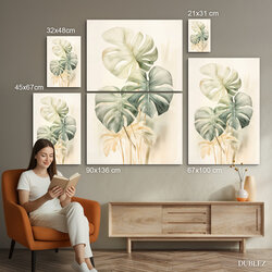 Drevený obraz - Natural Monstera