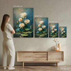 Tablou de lemn - Nufărul înflorit