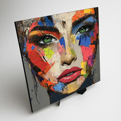 Wall Art for the Bedroom - Colorful Woman&#039;s Face