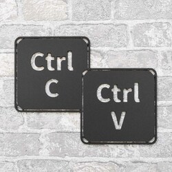 Wooden Decoration for Student Room - Ctrl | Anthracite Gray