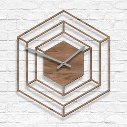 Lacné nástenné hodiny - Factory | Dub tabakový