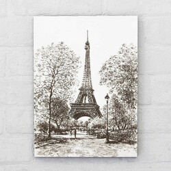 Eiffel Tower in Paris - Engraved 3D Wall Art