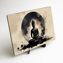Moderný obraz na dreve - Buddha