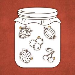 Drevená hračka do kuchynky - Ovocie v pohári | Biela