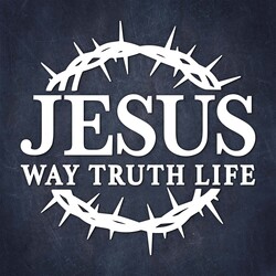 Vyrezávaný 3D obraz na stenu - Jesus Way Truth Life | Biela