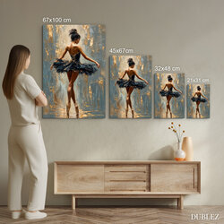 Moderný obraz baletky - Zlatý tanec
