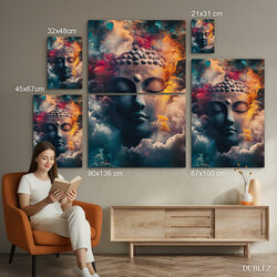 Obraz na stenu - Budha v oblakoch | 90x136 cm