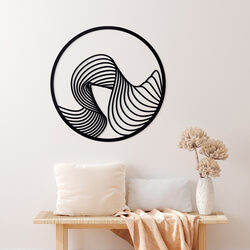 Vyrezávaný abstraktný obraz - Línie nekonečna | Čierna