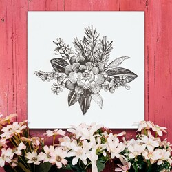 Virágos nappali falikép