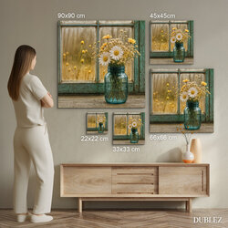 Vintage picture - Vase of meadow flowers