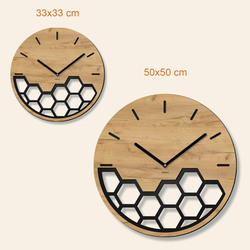  Drevené nástenné hodiny - Geometria plástov