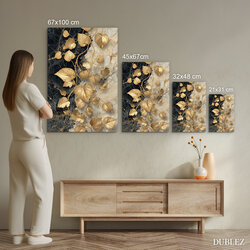 Stylish painting - Golden vine leaves