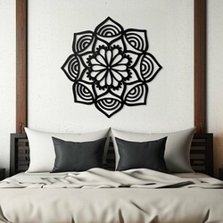 Kvetinový obraz - Mandala | Čierna