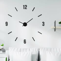 Wooden Stick-On Wall Clock - Tempora | Anthracite Gray