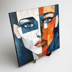 Abstrakt obraz z dreva - Portrét