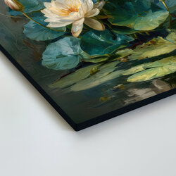 Tablou de lemn - Nufărul înflorit