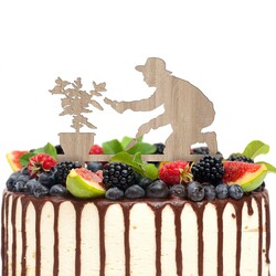 Drevený zápich do torty - Záhradkár  | Dub Sonoma