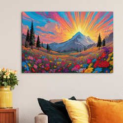 Wooden picture - Illustration of the landscape