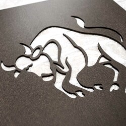 Drevený obraz nad posteľ - Znamenie Býk | Wenge