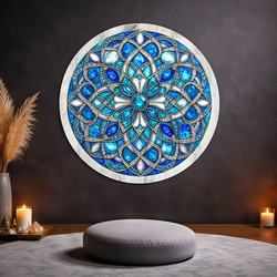 Drevený obraz mandala - Zirkón