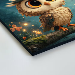 Detský obraz z dreva - Nočná sovička