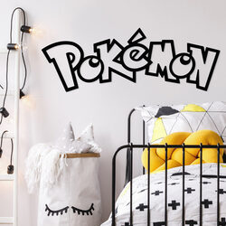 Drevený obraz - Logo Pokémon | Čierna