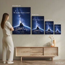 Personalized Wooden Wall Art - Night Sky with Names and Date